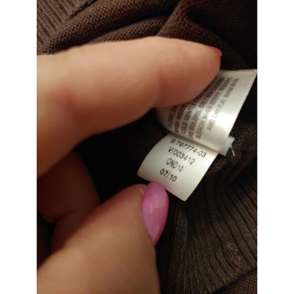 Old Navy Mens Size Small Brown Knit 1/4 Zip Sweater - Picture 4 of 8